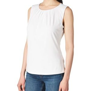 Calvin Klein Women’s White Pleated Shell Tank NWT size 6